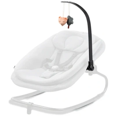 Abbildung von hauck Spielbogen für Highchair Bouncer Babywippe (nicht mit anderen Modellen kompatibel), Quietsch und Rassel Effekt, Verstellbarer Winkel, Einfache Befestigung an der Wippe (Bear)