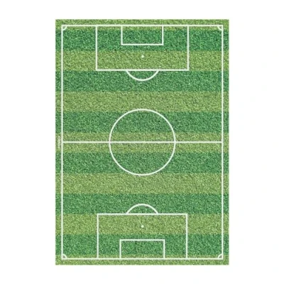 Abbildung von Dekora, Essbare Fußballfeld Oblate, Geburtstagskuchendeko für Kinder, Personalisiere deine Torte mit einem Fußballfeld, A5 Blatt