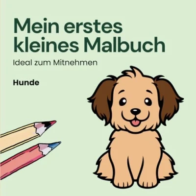 Abbildung von Mein erstes kleines Malbuch: 15 liebevoll gestaltete Hunde Motive zum Ausmalen und Kreativ werden für Jungen Mädchen ab 3 Jahren