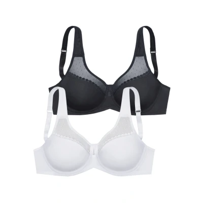 Abbildung von petite fleur Minimizer BH (Packung, 2 Stück) mit Bügel aus weicher Baumwollqualität