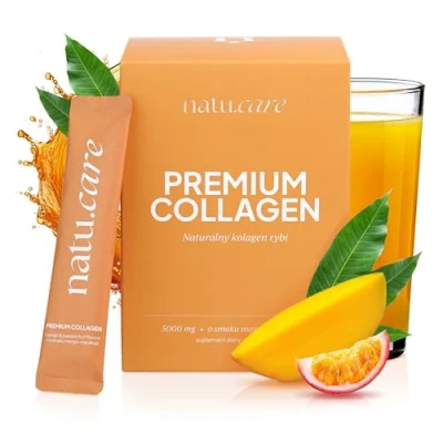 Abbildung von natu.care Natürlich Collagen Pulver 5000 mg Vegetarisches Kollagen Hydrolysat Marine Powder Peptide Typ 1 Kolagenpulver Hochdosiert Haut Haare (30 Portionen, Mango Maracuja)