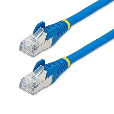Abbildung von StarTech.com 5 m CAT6A Kabel LSZH Raucharm, Halogenfrei 10 Gigabit RJ45 LAN SFTP Patchkabel Blau Verlegekabel Abgeschirmtes Netzwerkkabel/Ethernet (NLBL 5M PATCH)