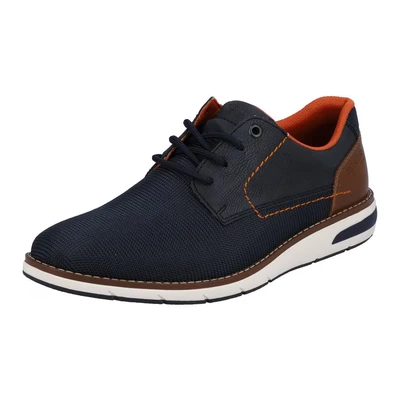 Abbildung von Rieker Sneaker mit kontrastfarbener Ziernaht, Freizeitschuh, Halbschuh, Schnürschuh