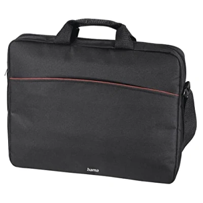Abbildung von Hama Laptop Tasche bis 15.6 Zoll (Notebook für Laptop, Tablet, MacBook, Chromebook 15,6 Zoll, Umhängetasche als Arbeitstasche oder Schultasche Herren und Damen) schwarz