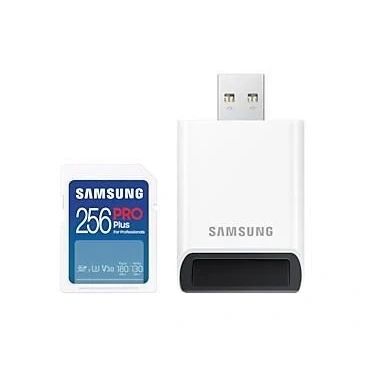 Abbildung von Samsung PRO Plus 256 GB SDXC + Kartenleser