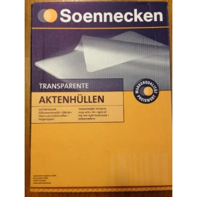 Abbildung von Soennecken Sichthülle 1515 DIN A4 PP transparent 100 Stück