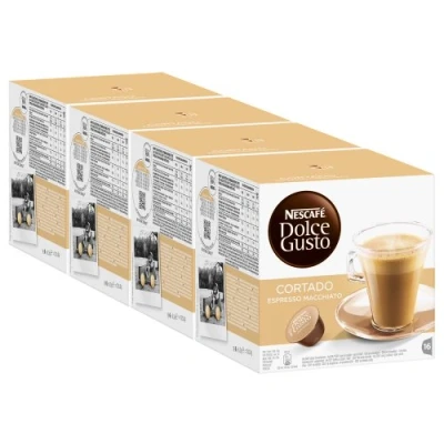 Abbildung von Nescafé Dolce Gusto Cortado Espresso Macchiato, Lot de 4, 4 x 16 Capsules