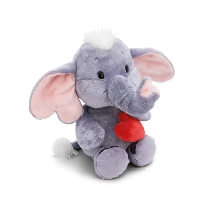 Abbildung von NICI Love Elefant Kuscheltier mit Magnet Herz dunkelgrau 23cm Stofftier aus weichem Plüsch, niedliches Plüschtier zum Kuscheln und Spielen, für Kinder &amp; Erwachsene, tolle Geschenkidee 61484