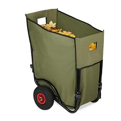 Abbildung von relaxdays Schubkarre Laubwagen klappbar 160 L