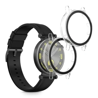 Abbildung von kwmobile 2X Cover kompatibel mit Huawei Watch GT4 41mm Hülle Fullbody Fitnesstracker Case Set aus Glas Transparent
