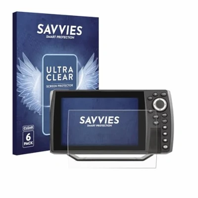 Abbildung von Savvies 6 Stück Schutzfolie für Humminbird Helix 7 Displayschutz Folie Ultra Transparent