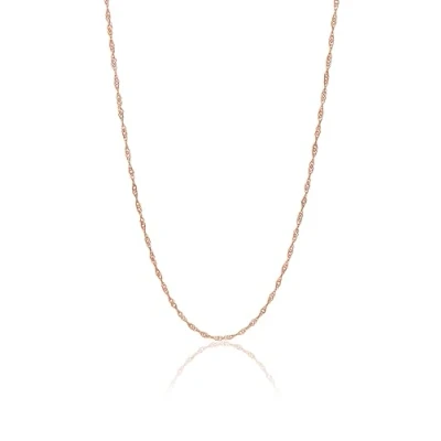 Abbildung von Einzelstück Silberkette Memory Singapurkette 925 Sterling Silber, gedreht minimalistisch