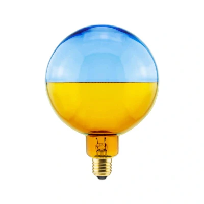 Abbildung von SEGULA LED Leuchtmittel Illusion Globe 145 2tones amber blue, E27, 1 St., Extra Warmweiß, 2 farbiges Glas