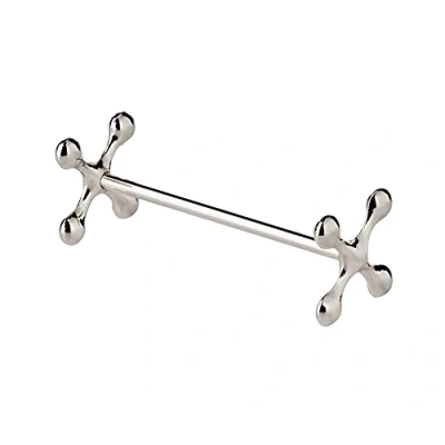 Abbildung von EDZARD 6er Set Messerbank Kreuz (L 7 cm) in silber Halter, Ablage für Besteck, Messer, Gabel, Essstäbchen Messerhalter fürs Dinner edel Küchen Deko Artikel den Tisch