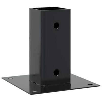 Abbildung von vidaXL Zaunpfosten Pfostenträger Quadrat 4 Stk. 71x71 mm Pulverbeschichteter Stahl, (4 St)