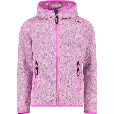 Abbildung von CMP Mädchen Kinder knit tech jacke Mit Fester Kapuze KID G JACKET FIX HOOD, Lila Fluo Titan, 176 EU