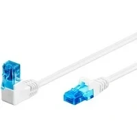 Abbildung von Goobay 51536 CAT 6A Patchkabel, 90 Grad Stecker, Netzwerkkabel, Ethernet, Playstation, Xbox, LAN Kabel, DSL, U/UTP, RJ45 Weiß, 1 Meter