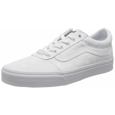 Abbildung von Vans Damen Ward Canvas Sneaker, Weiß ((Checkerboard) White/White W51), 38 EU
