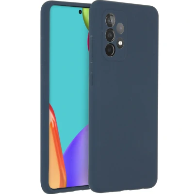 Abbildung von Samsung Galaxy A52 (4G) Hülle Silikon Accezz Soft Case/Backcover Handyhülle Dunkelblau