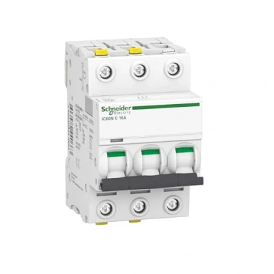 Abbildung von Schneider Electric A9F04316 Leitungsschutzschalter iC60N, 3P, 16A, C Charakteristik