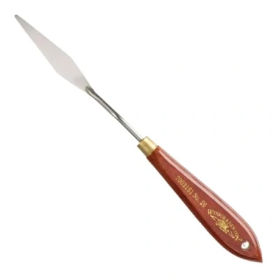 Abbildung von Winsor &amp; Newton 7003151 Malmesser für Acrylfarben Ölfarben mit elastischer Klinge und ergonomischen Naturholzgriff in Profiqualität Nr. 26