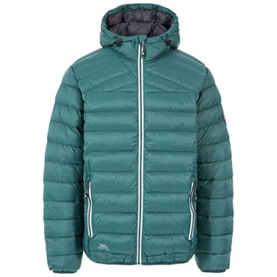 Abbildung von Trespass Herren Warme Leichte Daunenjacke Mit Integrierter Kapuze WHITMAN II, Forest green, XXS, MAJKDOTR0003_FGRXXS