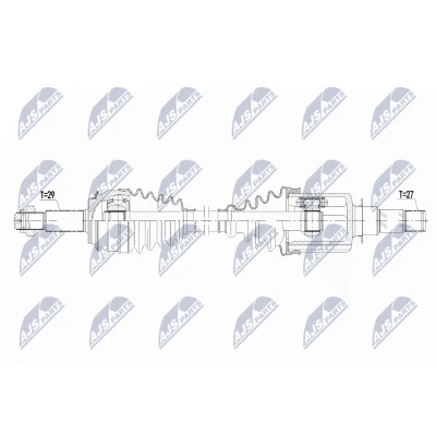 Abbildung von NTY NPW RE 130 Antriebswelle Vorderachse links 643 85 RENAULT: Kadjar