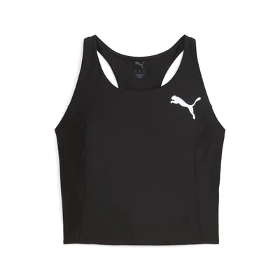 Abbildung von Puma Raceday Ultraform CROP Sportbh mit mittlerer Stützkraft, Damen, Größe: XXS, Black