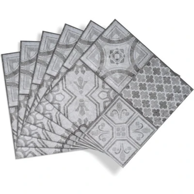 Abbildung von d c fix 11er Pack selbstklebende Bodenfliesen Moroccan Style Vinylboden PVC Bodenbelag Klebefliesen Boden Fliesenfolie Vinyl Fliesen Küche Bad Flur 30x30 cm