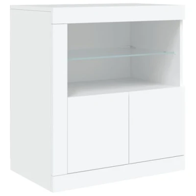 Abbildung von vidaXL Sideboard mit LED Beleuchtung Weiß 60,5x37x67 cm (1 St)