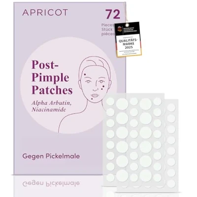 Abbildung von Apricot Post Pickel Patches I 72 Pimple aus medizinischem Silikon Pickelmale entfernen &amp; aufhellen Dark spot remover antibakteriell Innovative Akne in 2 Größen