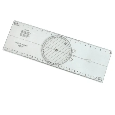 Abbildung von Linex 2811 Navigation Kurslineal, Nautischer Plotter, drehbare Mittelrose, stabiler Arm, Fadenloch