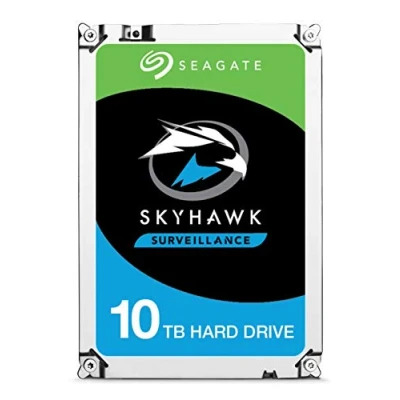 Abbildung von Seagate Skyhawk AI, interne Festplatte für Video mit bis zu 64 Kameras, 10TB, 3.5 Zoll, 256 MB Cache, SATA 6GB/S, silber, inkl. 3 Jahre Rescue Service, Modellnr.: ST10000VE0008