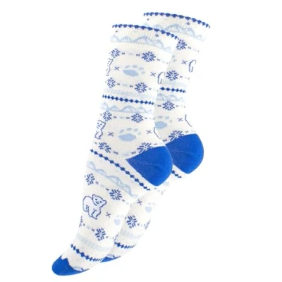 Abbildung von Vincent Creation FUN Socken, Größe: 37 41, Eisbärweiss blau