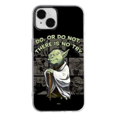 Abbildung von ERT GROUP Handyhülle für Apple iPhone 14 Plus Original und offiziell Lizenziertes Star Wars Muster Yoda 007 optimal an die Form des Handy angepasst, hülle aus TPU