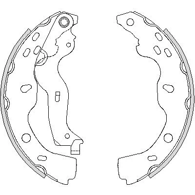 Abbildung von REMSA 4227.00 Bremsbacken Hinterachse 220 35 mit Hebel SUZUKI: SX4 I Schrägheck, FIAT: Sedici