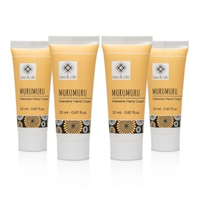 Abbildung von Leo &amp; Lilo 4er Set Handcreme Murumuru 20 ml intensive Pflege für sehr trockene Hände mit pflanzlichen Bio Ölen und pflegender Butter vegan