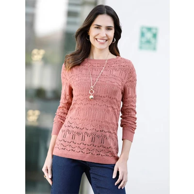 Abbildung von Sieh an! Strickpullover Ajourpullover