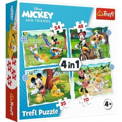 Abbildung von Trefl 4 in 1 Puzzle Mickey Mouse Nice Day