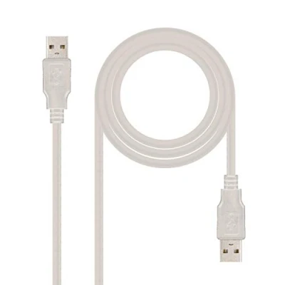 Abbildung von Nanocable 10.01.0303 USB 2.0 Kabel, Typ A/M A/M, männlich männlich, beige, mts