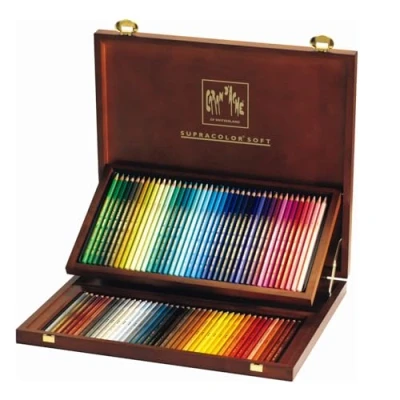 Abbildung von Caran d&#039;Ache 3888.480 Artist Holzkoffer 80 Farben Supracolor Soft