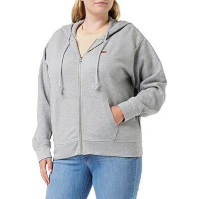 Abbildung von Levi&#039;s Standard ZIP Hoodie Sweatjacke, Damen, Größe: XS, Starstruck heather grey