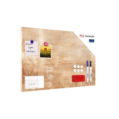 Abbildung von ALLboards Tafel Metallische Magnettafel, MetalBoard, MASSIVHOLZ 90x60 cm