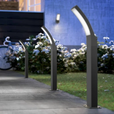 Abbildung von Philips Outdoor Splay LED Wegeleuchte, 12W, Anthrazit, kaltweißes Licht 4.000K, IP44 Schutzklasse, integriertes Leuchtmittel