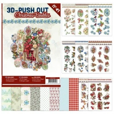 Abbildung von 3D Push Out book 41 Christmas Baubles