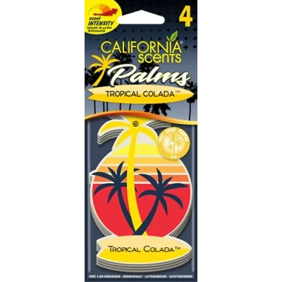 Abbildung von California Car Scents E302692000 Palms Lufterfrischer Tropical Colada, 4 Stück
