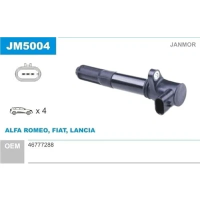 Abbildung von JANMOR JM5004 Zündspule FIAT: Stilo Schrägheck, 500 Grande Punto LANCIA: Musa, Ypsilon II