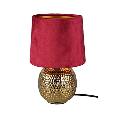 Abbildung von TRIO Leuchten Schreibtischlampe Sophia, ohne Leuchtmittel, Nachttischlampe, Keramik Fuß mit Samtschirm
