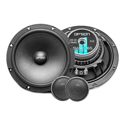 Abbildung von Option BASE 165 2 Wege 16,5cm Komponenten Lautsprecher System 3 Ohm, 88dB, 55 Watt RMS 1 Paar Auto