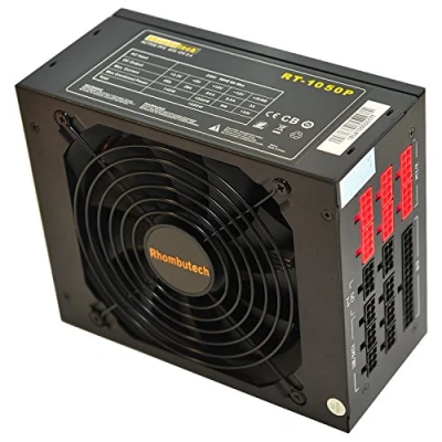 Abbildung von Rhombutech® 1050 WATT ATX PC Netzteil/Super Gaming Netzteil/Effizient bis zu 87% / Voll modulares Kabelmanagement/AKTIV PFC 140mm kugelgelagerter Lüfter